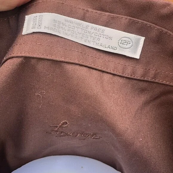 Foxcroft Milk Chocolate Wrinkle Free RN21664 Button Down Shirt Size 12P - Picture 2 of 8